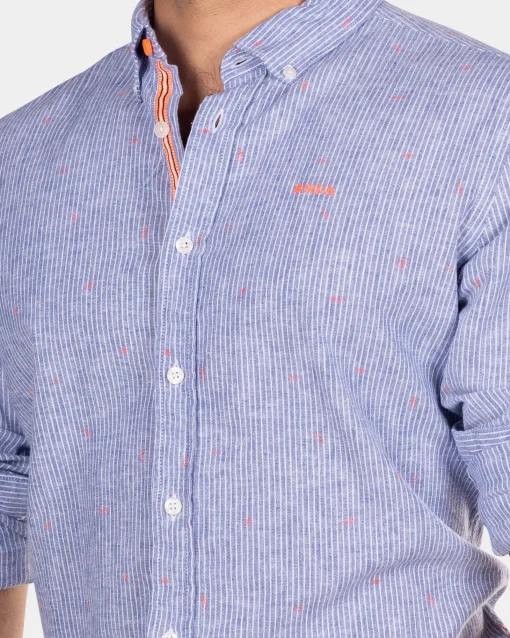 Hellblaues Hemd mit Streifen - Light Blue
