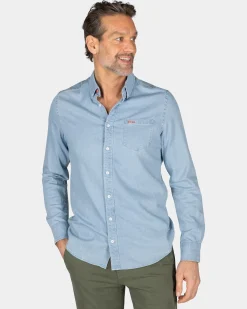 Hellblaues Jeanshemd