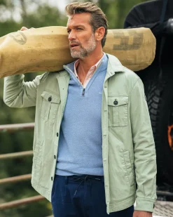 Hellgrünes Overshirt