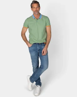 Hellgrünes sportliches Poloshirt