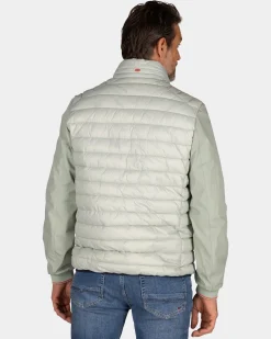 Hellgrünes wattiertes Jacke