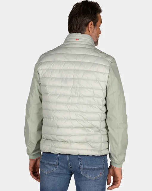 Hellgrünes wattiertes Jacke