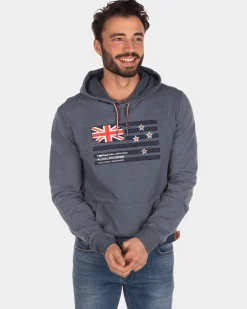 Hoodie mit Flagge - Green Grey