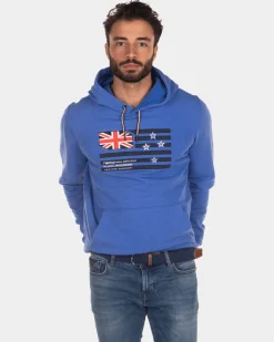 Hoodie mit Flagge - Intense Cobalt
