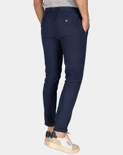 Hose aus Baumwolle und Leinen - Ocean Navy