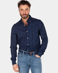 Indigofarbenes Jeanshemd - Indigo