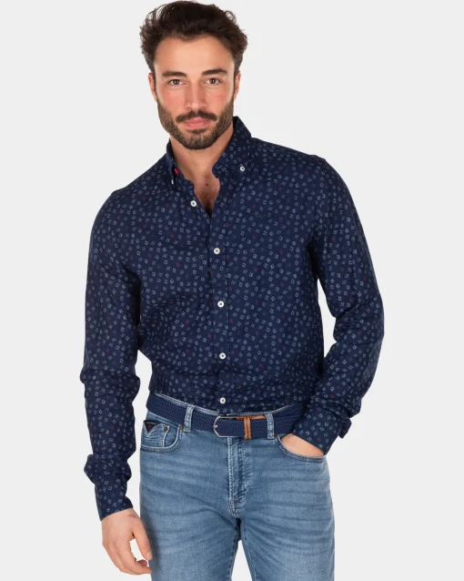 Indigofarbenes Jeanshemd - Indigo
