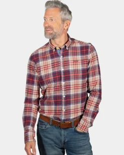 Kariertes Flanellhemd - Orange Multicolour