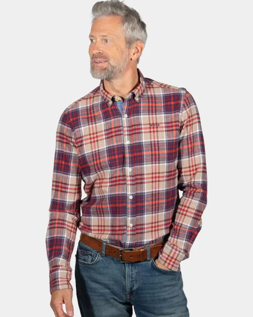 Kariertes Flanellhemd - Orange Multicolour