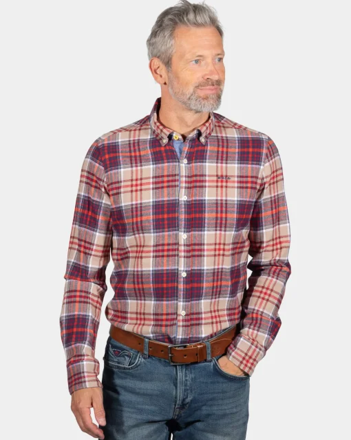 Kariertes Flanellhemd - Orange Multicolour