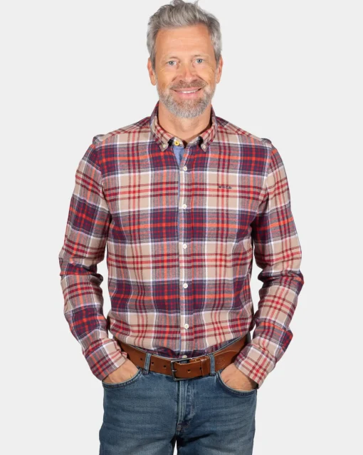 Kariertes Flanellhemd - Orange Multicolour