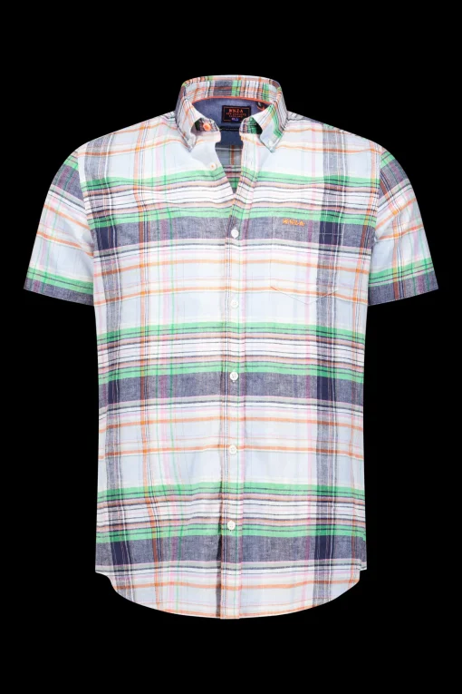 Kariertes Hemd mit kurzen ﾀrmeln - Blue Multi Colour