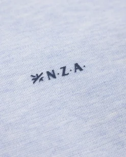 Langarm-Poloshirt aus blauer Baumwolle