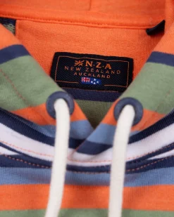 Orange gestreifter Hoodie