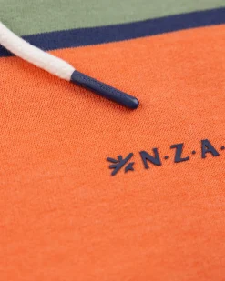 Orange gestreifter Hoodie