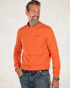 Orangefarbener Pullover mit Rundhalsausschnitt - Ginger Orange