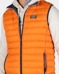 Oranger wattierter Bodywarmer - Almond Orange