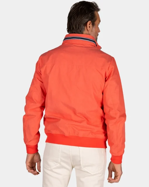 Oranges Baumwoll-Bomberjacke