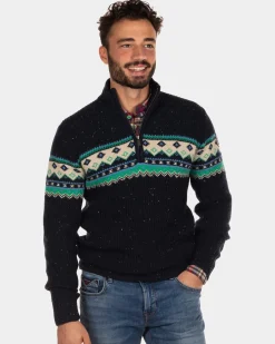Pullover mit halbem Reißverschluss Aranga - Steady Navy