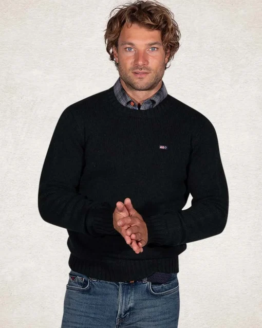 Pullover mit Rundhalsausschnitt aus Wollmischung - Crushing Green