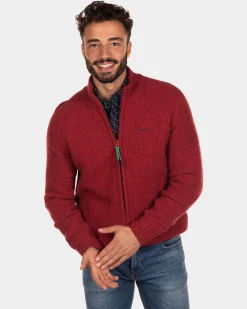 Rippstrick-Cardigan Dry - Cardinal Red