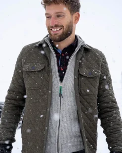 Rippstrick-Cardigan Dry - Dusty Ecru