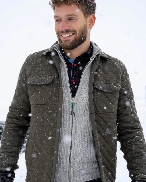 Rippstrick-Cardigan Dry - Dusty Ecru