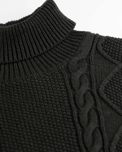 Rollkragenpullover aus Baumwolle Erskine - Eucalyptus Green