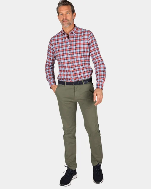 Rot-blau kariertes Hemd - Midnight Navy