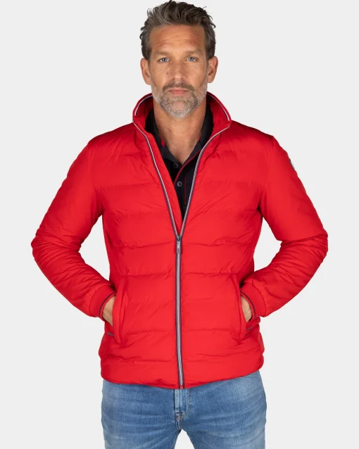 Rote Polyester-Bomberjacke - Reef Red
