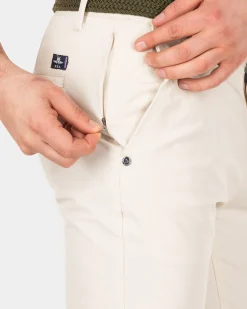 Schlichte Chino mit Stretchanteil - Cream