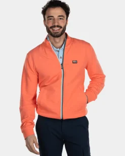 Schlichte Strickjacke aus Baumwolle - Burned Orange