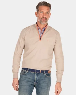 Schlichter Baumwollpullover - Shimmering Sand