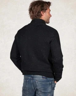 Schlichter Pullover mit halber Knopfleiste - Crushing Green
