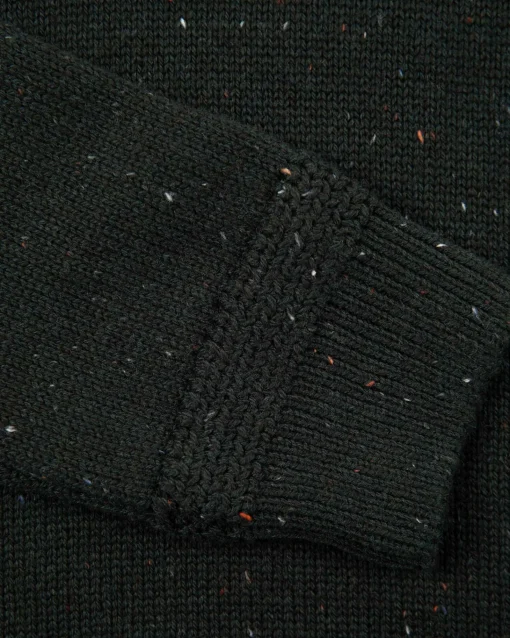 Schlichter Pullover mit halber Knopfleiste - Crushing Green
