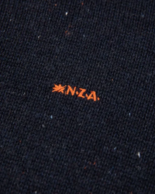 Schlichter Pullover mit halber Knopfleiste - Pitch Navy