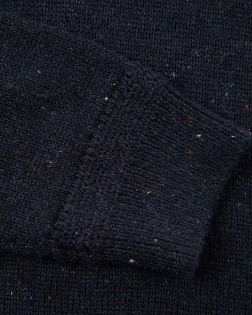 Schlichter Pullover mit halber Knopfleiste - Pitch Navy