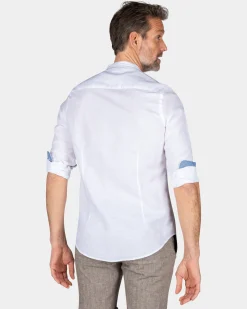 Schlichtes Hemd ohne Kragen - White