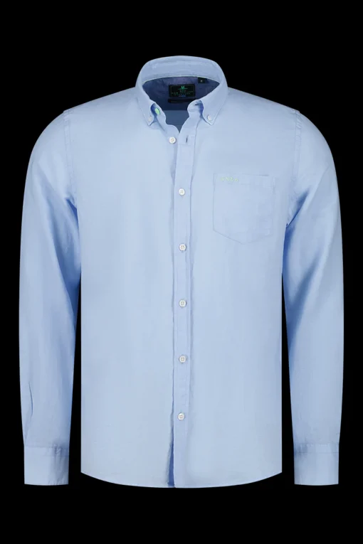 Schlichtes Leinenhemd in vielen Farben - Rhythm Blue