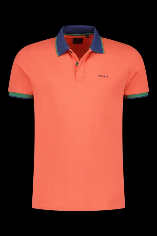 Sportliches Uni-Polo - Golden Orange