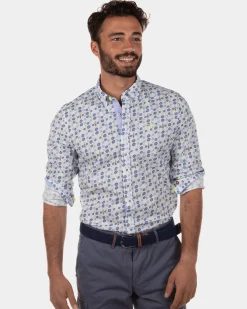 Stretch-Hemd Onslow - White Multicolour