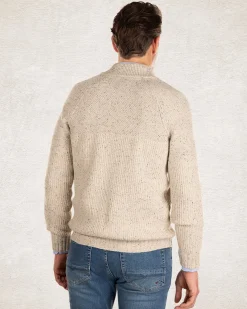 Strickjacke aus Baumwolle und Wolle - Milky Ecru