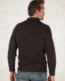 Strickjacke aus Baumwolle und Wolle - Smoked Green