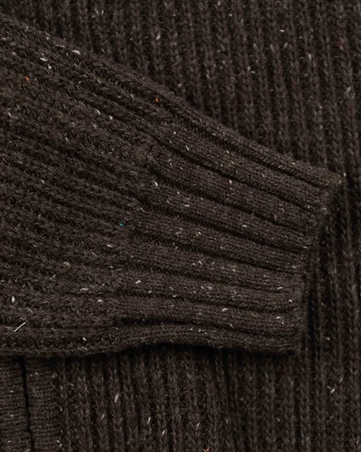 Strickjacke aus Baumwolle und Wolle - Smoked Green