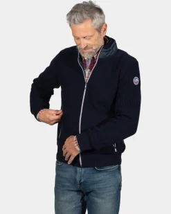 Strickjacke aus Baumwolle Fish - Ink Navy