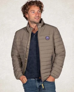 Wattierte einfarbige Winterjacke - Army Ground