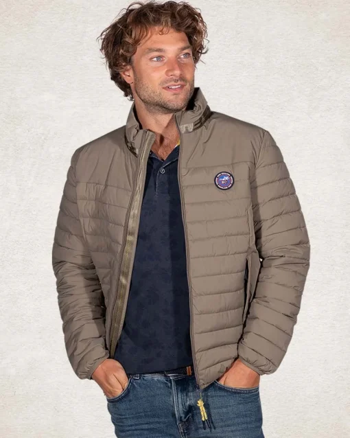 Wattierte einfarbige Winterjacke - Army Ground