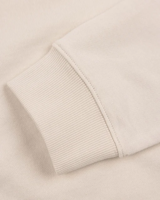 Weißer Pullover mit hellblauen Streifen