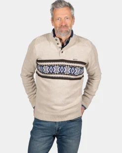Winterstrickpullover Fraser - Sea Silt Sand